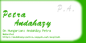petra andahazy business card